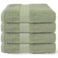 OHS 4 Pack of 100% Cotton Bathroom Bath Towel in Pale Green