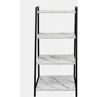 OHS Manhattan 4 Tier Shelving Unit Modern Wire Storage Organiser in White