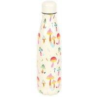 KDMD Funky Fungi Mushroom Print Metal Water Bottle in Cream