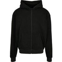 Build Your Brand Men's Ultra Heavyweight Full Zip Hoodie in Black | Size: XS