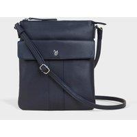 Assots London Women's 'AMBA' Soft Nappa Full Grain Real Leather Crossbody Bag in Navy