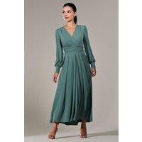 Jolie Moi Women's Petite Long Sleeve Soft Silky Jersey Max in Light Green | Size: 6