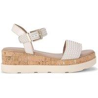 Carvela Women's 'Serenita Weave Sandal' Leather Sandals in Cream | Size: 8