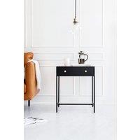 MH London Contemporary Metal Bedside Table for Bedroom in Black