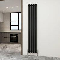 MCC Direct Designer Flat Panel Single Radiator 1800x272mm Black | Size: 1800x272