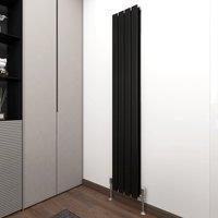 MCC Direct Designer Flat Panel Double Radiator 1800x272mm Black | Size: 1800x272