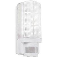 Netlighting Motion Integrated LED PIR 1 Light Outdoor Wall Light Frosted Gloss White IP44