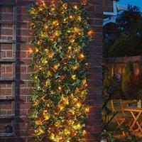 mysmartbuy Faux Ivy Trellis with Solar LED Lights - Garden Wall or Fence Decor in Green | Size: Medium