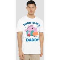 Hasbro Men's Peppa Pig Daddy Pig Soon To Be T-Shirt, White | Size: Large