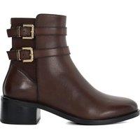 Dune London Women's 'Patter' Leather Ankle Boots in Brown | Size: 4