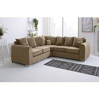 Sofa World Lilly Corner Scatterback Sofa in Light Beige
