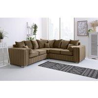 Sofa World Layla Corner Scatterback Sofa in Light Beige