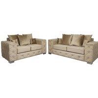 Sofa World Milton 3+2 Scatterback Sofa in Silver