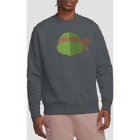 Teenage Mutant Ninja Turtles Tmnt Mikey Face Crew Sweatshirt, Charcoal | Size: Large