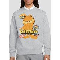 Paramount Home Entertainment Garfield Movie Cattitude Unisex Crew Sweatshirt, Athletic Heather in Light Grey | Size: XL