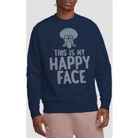 Spongebob Happy Face Unisex Crew Sweatshirt, Navy | Size: XL