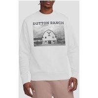 Yellowstone Dutton Barn Crew Sweatshirt, White | Size: Medium