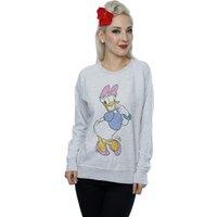 Disney Women's Classic Daisy Duck Heather Sweatshirt in Grey | Size: 2XL