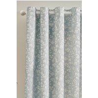 Catherine Lansfield 'Brooke Floral' Lined Eyelet Curtains in Duck Egg Blue | Size: 229 cm width x 229 cm drop
