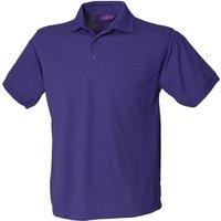 Henbury Men's Polycotton Heavy Polo Shirt in Purple | Size: 3XL