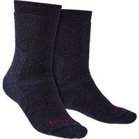 Bridgedale Men's Outdoor Heavyweight Merino Wool Knee High Socks in Navy | Size: 12-14