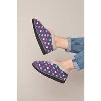 Moshulu Women's 'Bo' Short Spotty Bootie Slippers in Violet | Size: 6