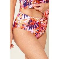 Beachcomber Women's High Waist Bikini Brief in Bright Pink | Size: 12