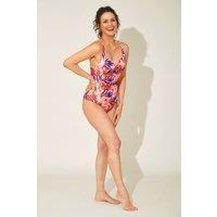 Beachcomber Women's Ruched Front Swimsuit in Bright Pink | Size: 18
