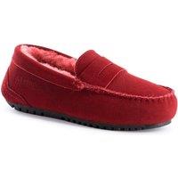 Aus Wooli Australia Women's Byronbay Cosy Moccasin in Red | Size: 6