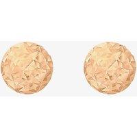 T.H.Baker Women's 9ct Rose Gold 4mm Faceted Ball Stud Earrings 5.55.8009
