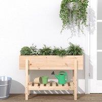 Berkfield Home Garden Raised Bed 101x30x69 cm Solid Wood Pine in Brown | Size: 101 x 30 x 69 cm