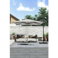 Garden 3m x 3m Square Large Cantilever Parasol with Square Base