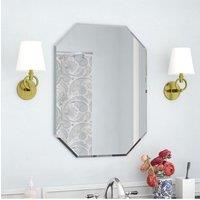 40cm W x 60cm H Modern Frameless Octagon Wall Mirror