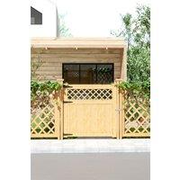 Outdoor Garden Entrance Rhombus Wood Fence Gate