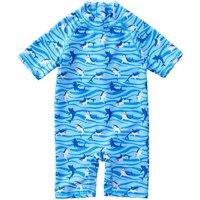 H2O Boy's Shark UPF50+ Sunsafe Swim Rash Suit in Light Blue | Size: 2-3 Years