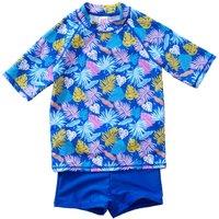 H2O Girl's Palms UPF50+ Sunsafe Rash Top & Shorts Set in Cobalt | Size: 3-4 Years