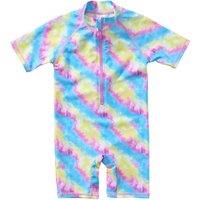 H2O Girl's Tie Dye UPF50+ Sunsafe Swim Rash Suit in Bright Pink | Size: 4-5 Years