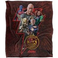 Black Adam Blanket, 152x127 cm Character Bolt Silky Touch Super Soft Throw Blanket in White