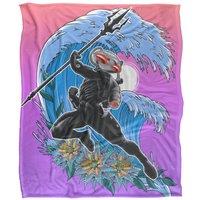 Aquaman and The Lost Kingdom Blanket, 152x127 cm Black Manta Waves Silky Touch Super Soft Throw Blanket in White