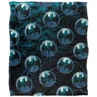 Batman Blanket, 152x127 cm, Bat Logo Pattern Silky Touch Super Soft Throw Blanket in White | Size: 152x127 cm