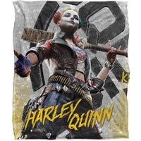 Suicide Squad LOGOVISION :Kill The Justice League Blanket, 152x127 cm Harely Silk Touch Blanket in White