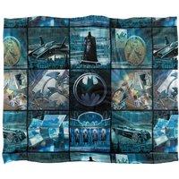 Batman Blanket, 152x127 cm, Batcave Tiles Silky Touch Super Soft Throw Blanket in White | Size: 152x127 cm