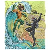 Aquaman and The Lost Kingdom Blanket, 152x127 cm Battle in The Ocean Silky Touch Super Soft Throw Blanket in White