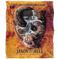 Friday the 13th Blanket, 152x127 cm Jason Goes to Hell Poster Silky Touch Super Soft Throw Blanket in White