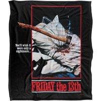 Friday the 13th Blanket, 152x127 cm Pillow Axe Poster Silky Touch Super Soft Throw Blanket in White