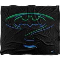 Batman Blanket, 152x127 cm Forever Logo Silky Touch Super Soft Throw Blanket in White