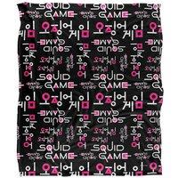 Netflix Squid Game Logo Pattern Silky Touch Super Soft Throw Blanket in Black