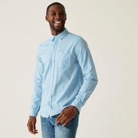 Regatta Men's Loran Long Sleeve Shirt in Blue | Size: Small