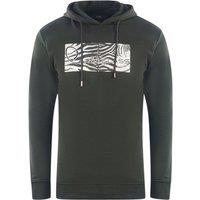 Cavalli Class Men's Zebra Print Logo Black Hoodie | Size: Large