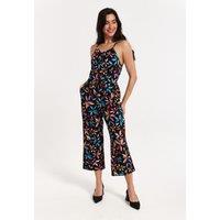 Floral Print Sleeveless Jumpsuit